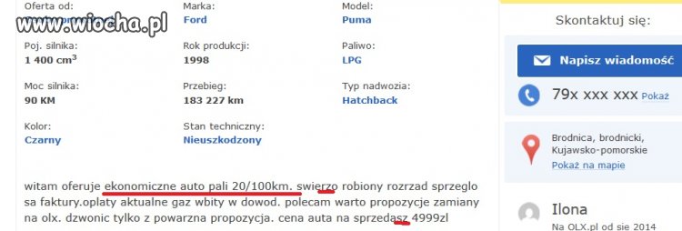 Bardzo ekonomiczne auto