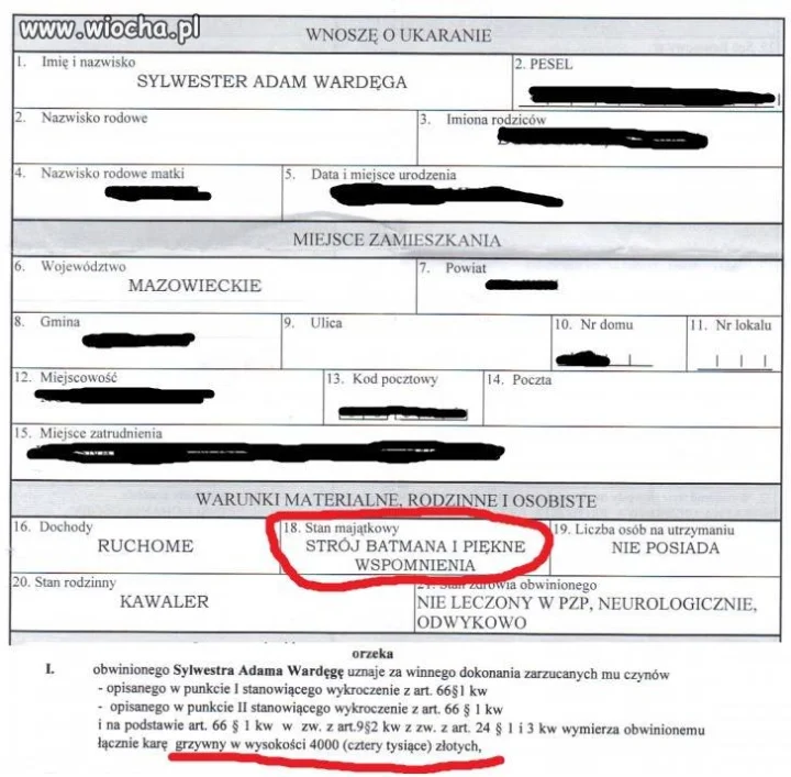 Jeżeli wspomnienia to stan majątkowy