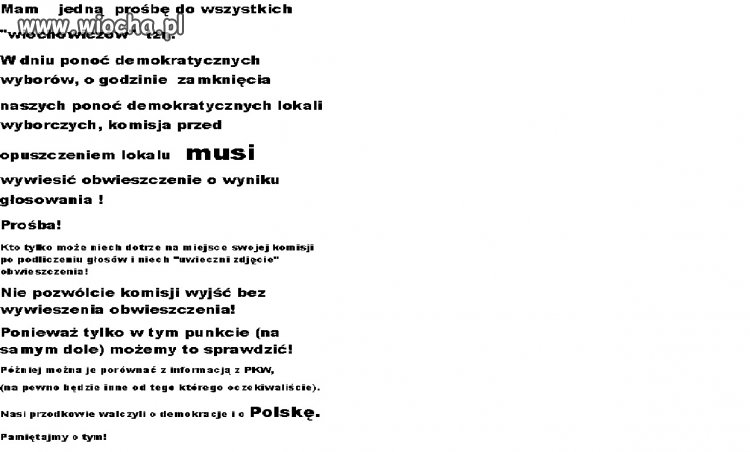 Niedługo wybory