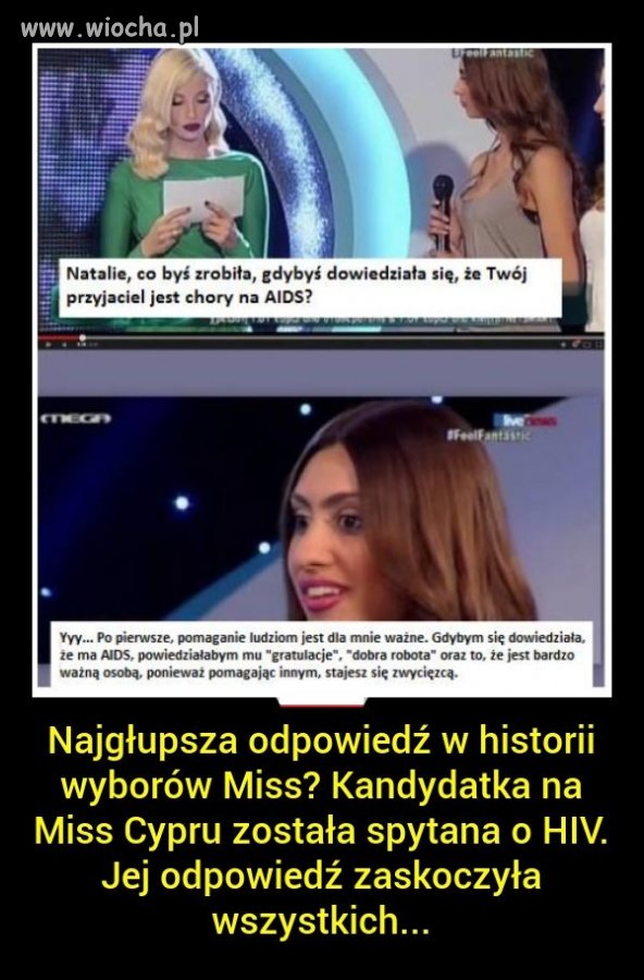 Najgłupsza odpowiedź w Historii Wyborów Miss