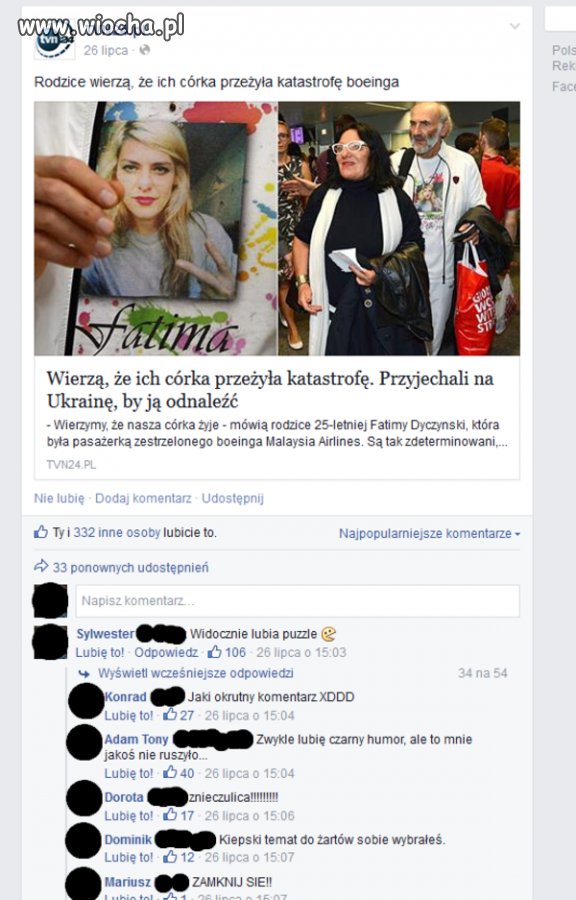 Wierzą, że ich córka przeżyła katastrofę
