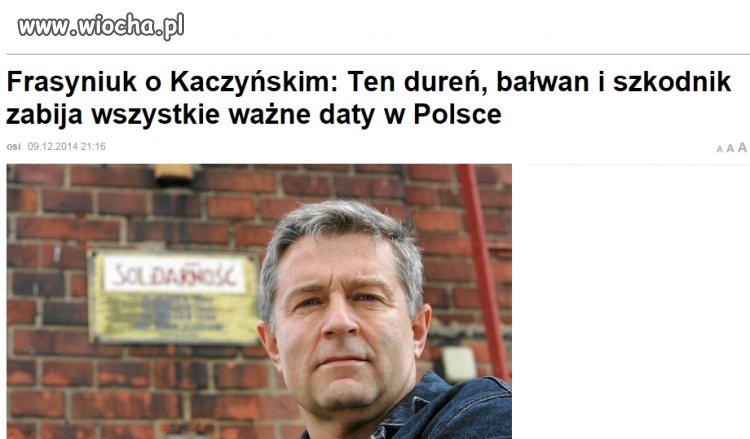 Tu nie ma co dodać, Frasyniuk powiedział wszystko...
