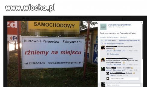 Reklama hurtowni parapetów