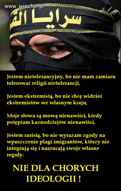 NIE dla chorych ideologii...