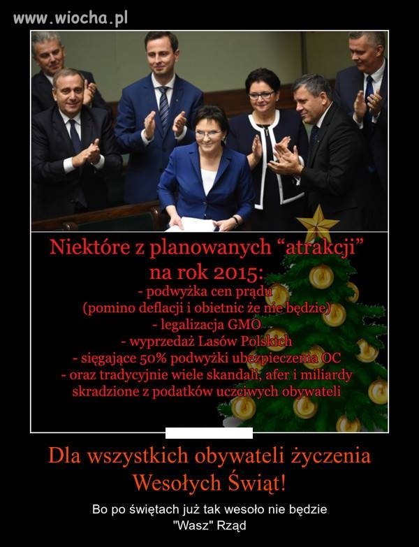 Dla wszystkich obywateli życzenia Wesołych Świąt !