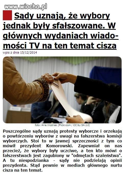 Wybory jednak sfałszowane w TV tego nie zobaczycie