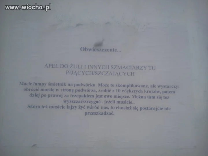 Odezwa do żuli.
