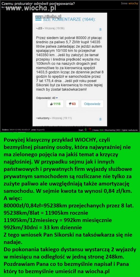 A może dlatego prokurator odmówił postępowania.