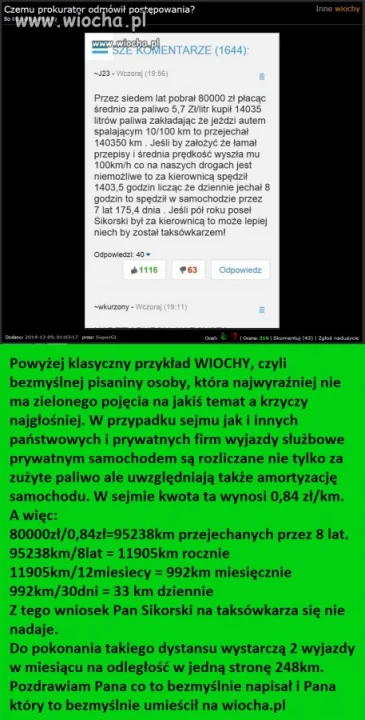 A może dlatego prokurator odmówił postępowania.