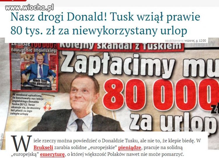 Ja też wziąłem...1200 zł za 26 dni...