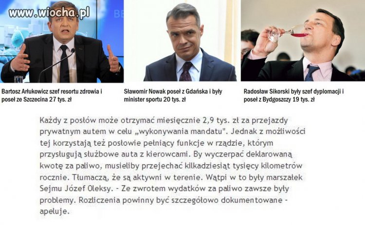 Ile z kasy sejmu wzięli ministrowie w 2012 roku
