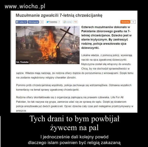 Islamisci zgwałcili 7 latke