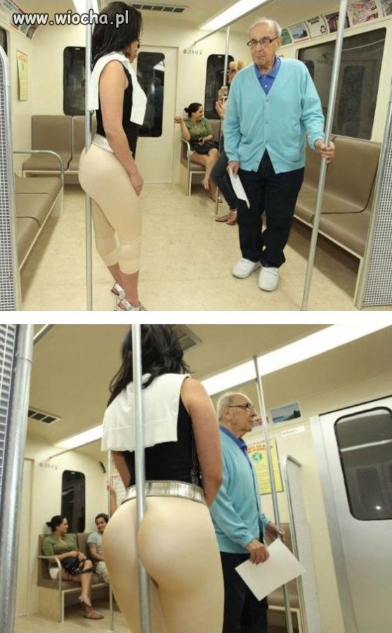 W metrze.