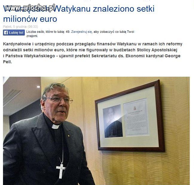 Ciekawe, ile z tego to haracz z Polski?