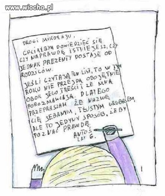 Antoś lat 6 do Mikołaja