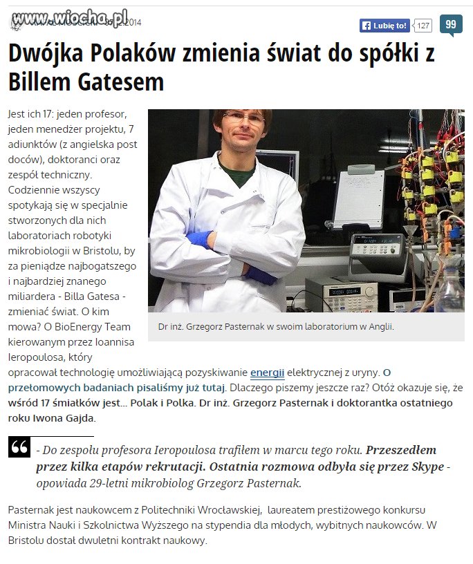 Ktoś powiedział "wszystko jest moczem oprócz g..."