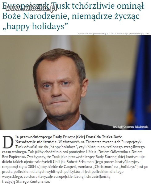 Donek już stał się poprawnym politycznie...