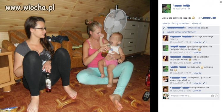 Dajmy dziecku alkoholu-wrzućmy zdjęcie na fb