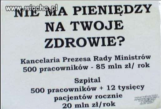 NFZ ma swoje potrzeby.