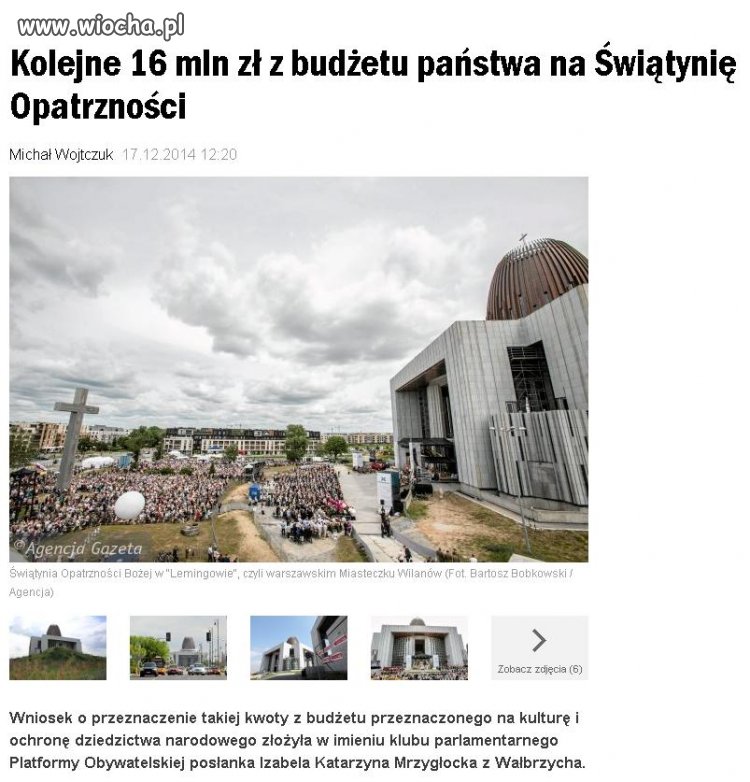 Na to Platforma zawsze znajdzie pieniądze... 