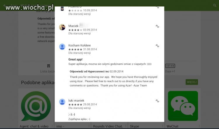 Chłopak zadowolony z aplikacji :) 