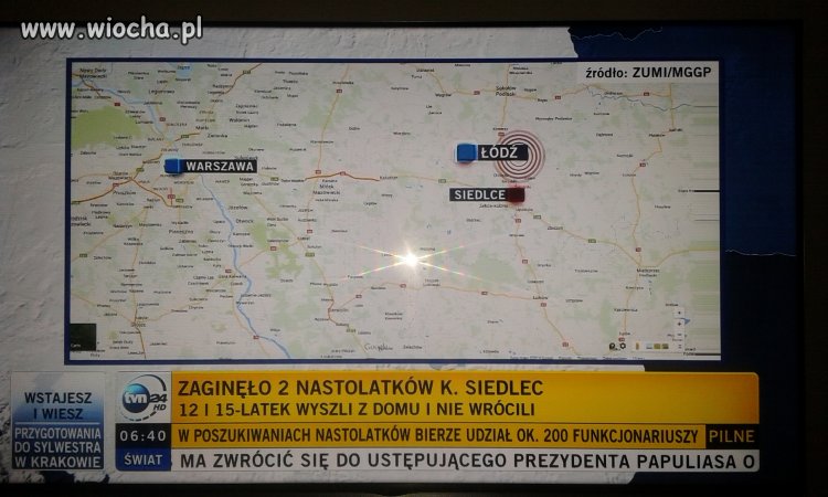 Mapa Polski dla widzów TVN24