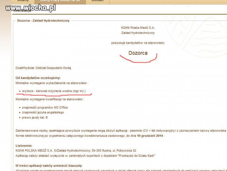 Zawód: dozorca.