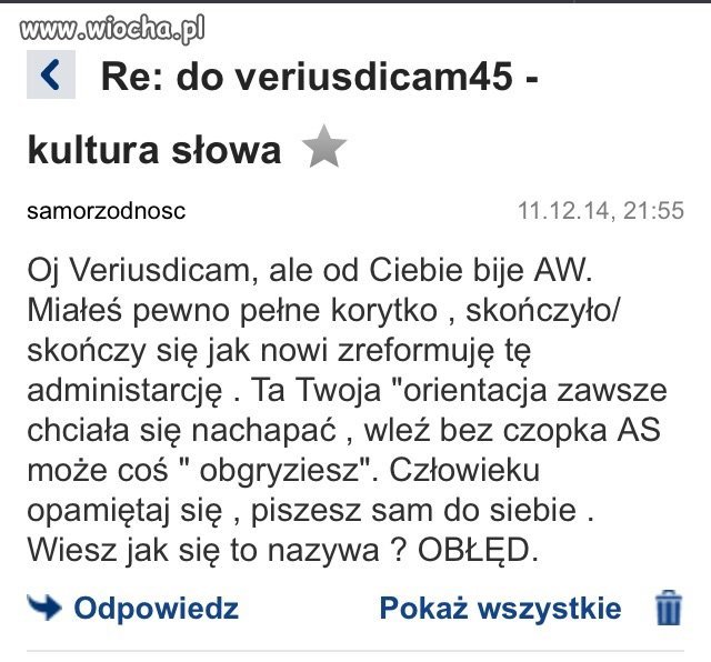 Kultura słowa !!!? Na wiejskim forum gminy Lubenia