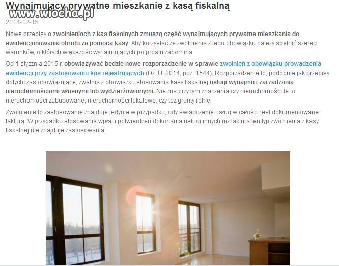 Wynajmujesz mieszkanie musisz mieć kasę fiskalną 