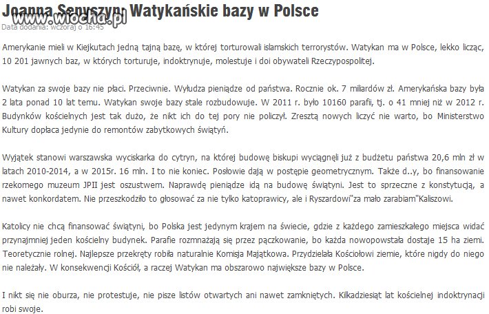 Watykańskie Bazy w Polsce