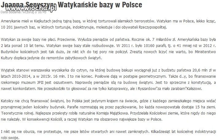 Watykańskie Bazy w Polsce