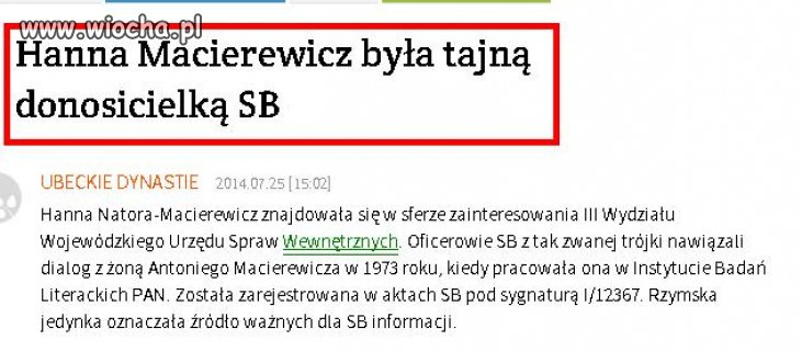 Żona Antoniego Macierewicza 
