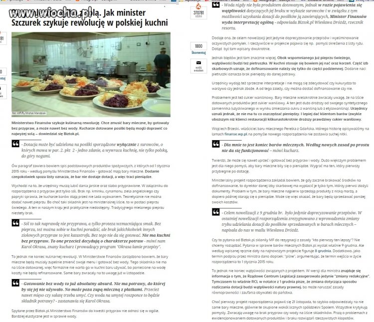 Bary Mleczne tylko z solą