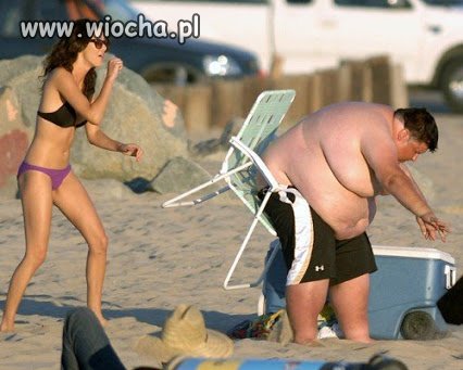 Na plaży.