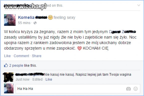 Facebookowe życie erotyczne
