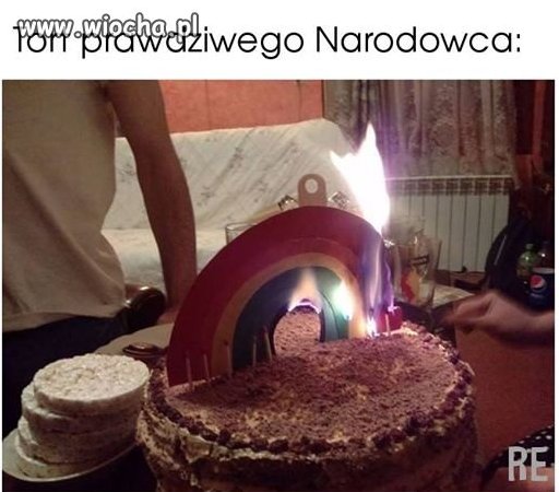 Zamiast świeczek tęcza