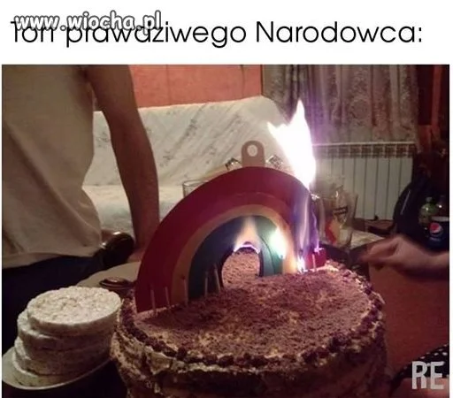 Zamiast świeczek tęcza