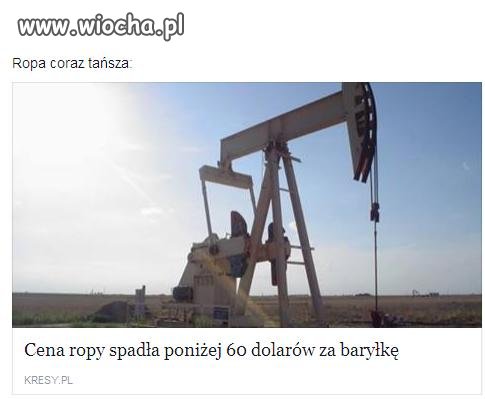 Ropa poniżej 60$ a Polak dalej dymany cenami