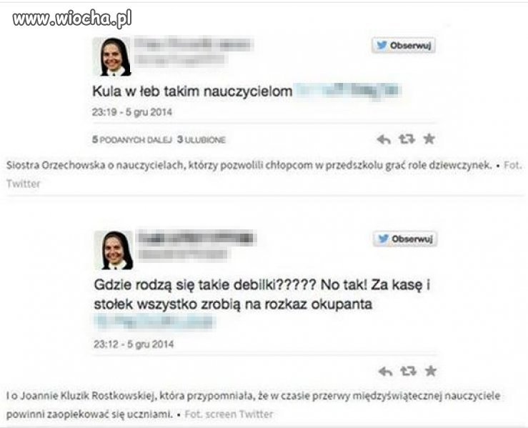 Siostra Ewa Orzechowska na twitterze