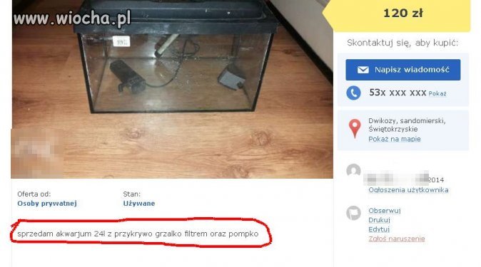 Akfarjum z pompko i grzałko...