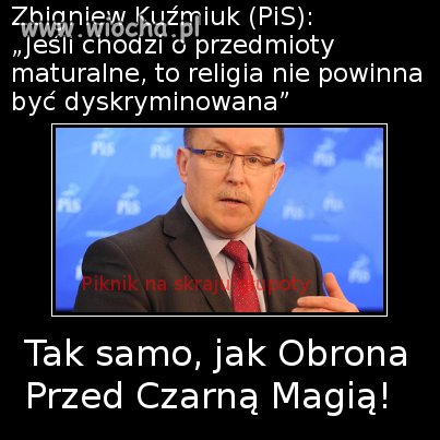 Głosując na PIS religia na maturze
