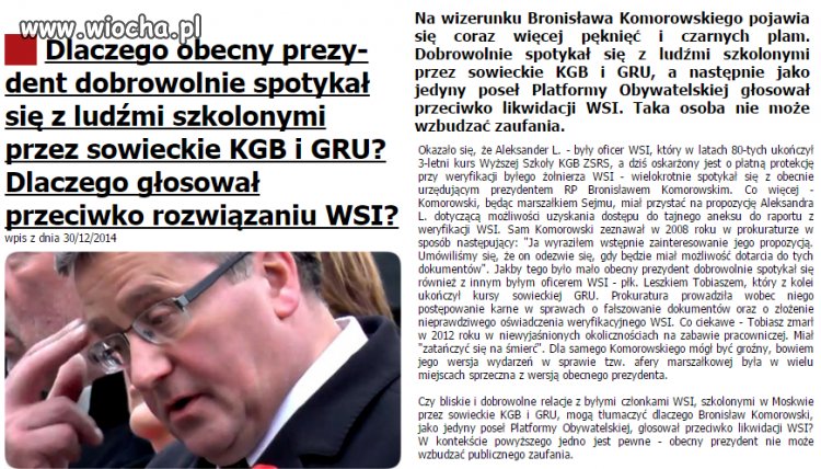 Od samego początku zalatywał agentem...