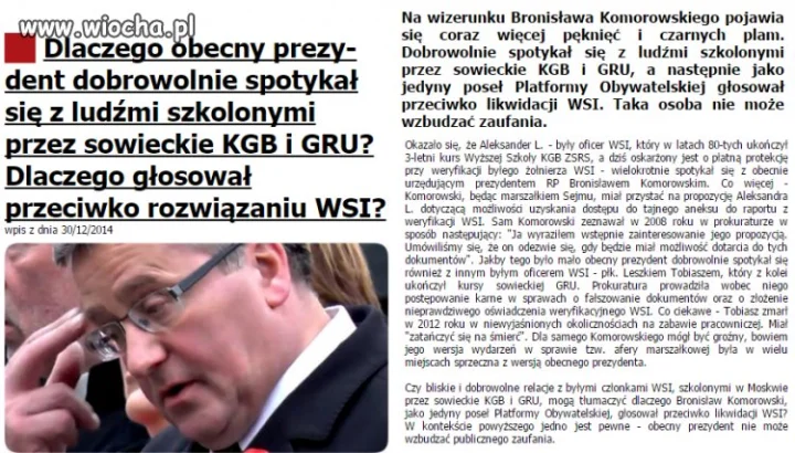 Od samego początku zalatywał agentem...