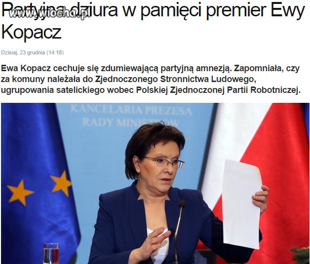 Jak to? Zapomniała, że była komuszką?!