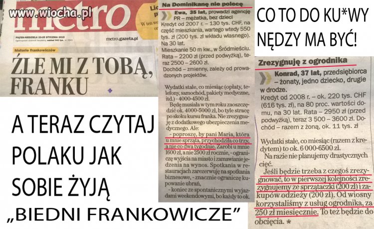 Czytam Gazetkę. A tutaj... "Biedni Frankowicze"