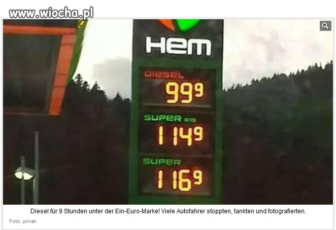 Nawet w Niemczech jest paliwo tańsze