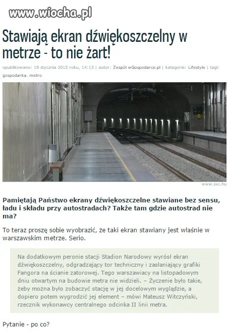 Niech sobie tymi ekranami urzędy poodgradzają... 