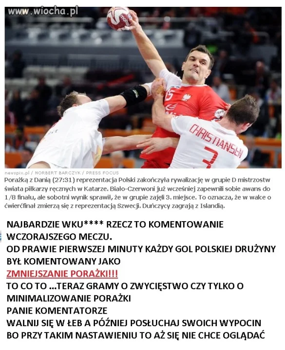 Polscy komentatorzy...porażka