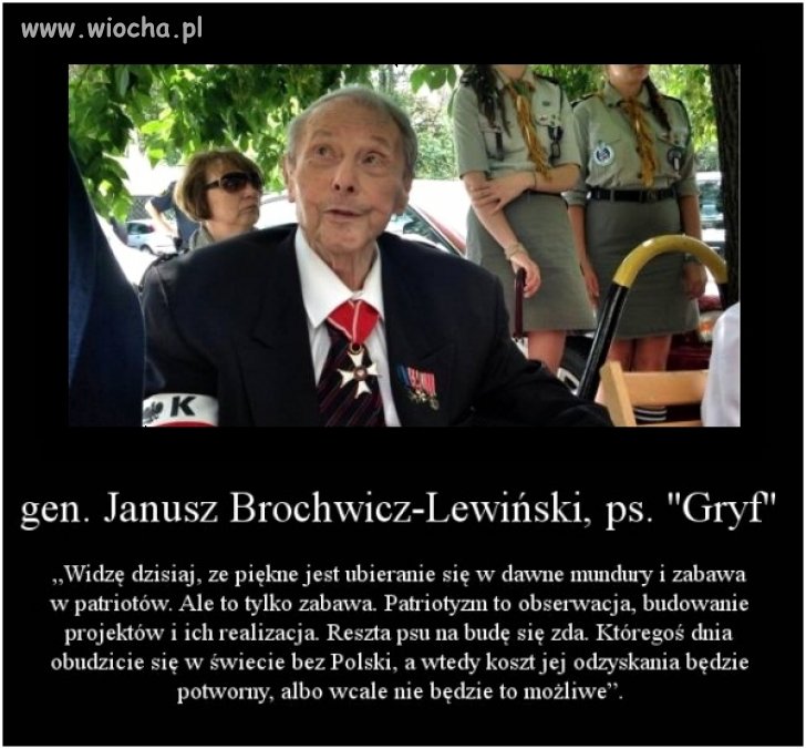 Słowa bohatera o dzisiejszej Polsce ...