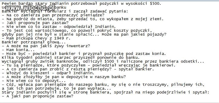 Bajka dla tych co zaciągają kredyty we franku